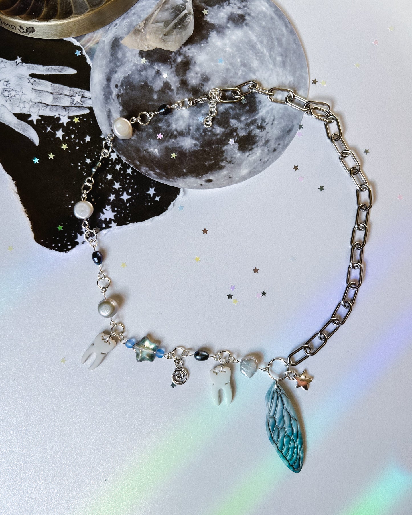 Dark Fairy Charm Necklace