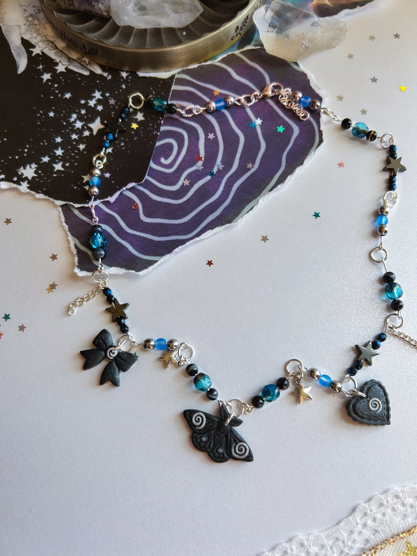 Dizzy Moth Necklace