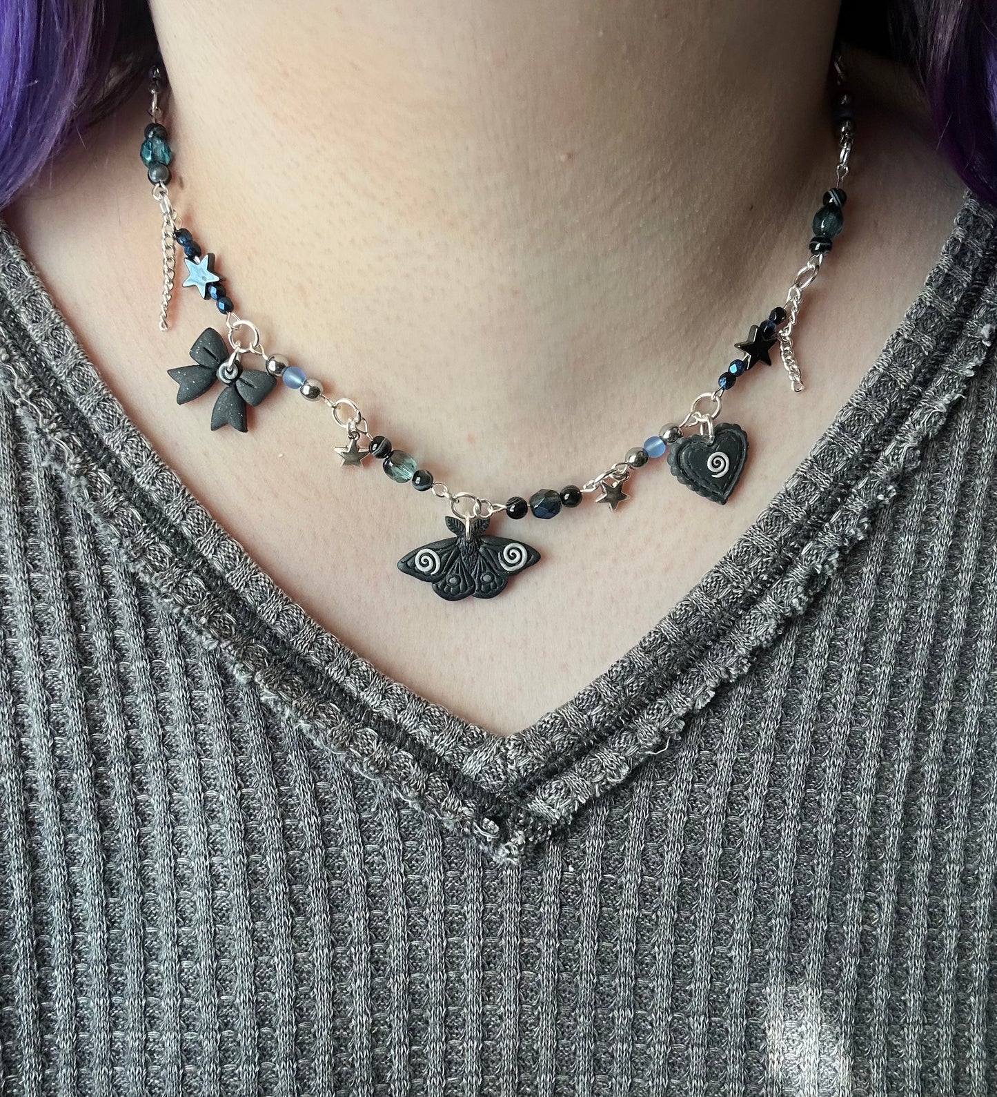 Dizzy Moth Necklace